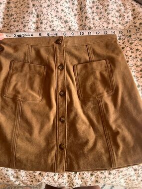 Abercrombie & Fitch Tan Faux Suede Mini Skirt